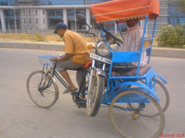Bike on rikshaw
